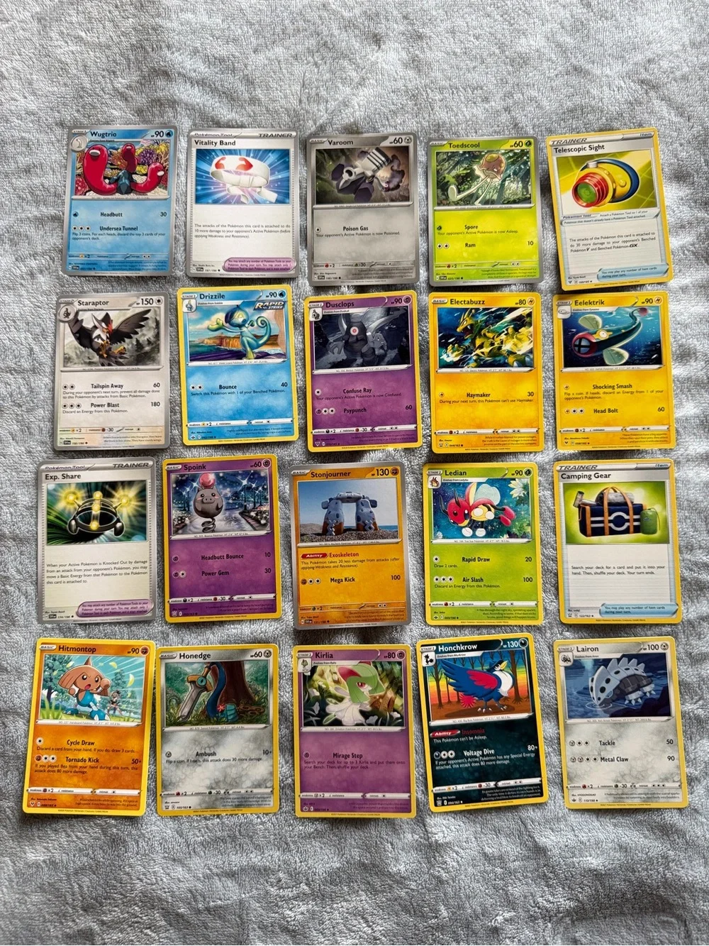 Pokemon TCG Lot 113 Cards Mixed Sets Commons Uncommons Trainers Energy